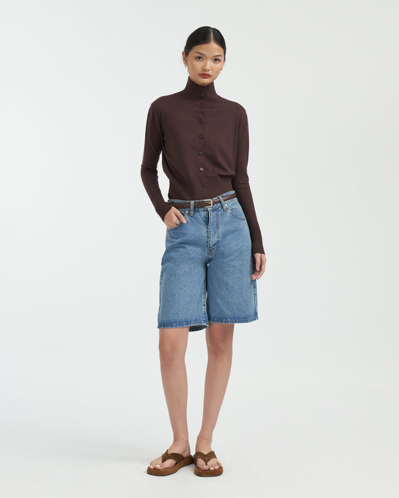 DEFECT - Alba Bermuda Jeans [Blue]