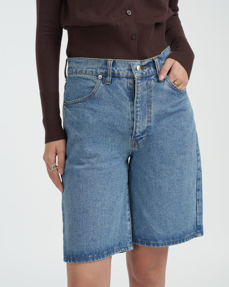 DEFECT - Alba Bermuda Jeans [Blue]