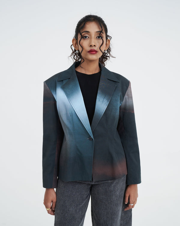 DEFECT - Celestine Blazer [Blue Black]