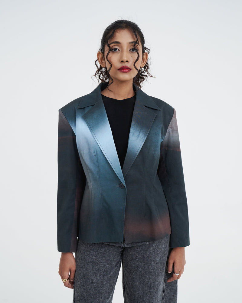 DEFECT - Celestine Blazer [Blue Black]