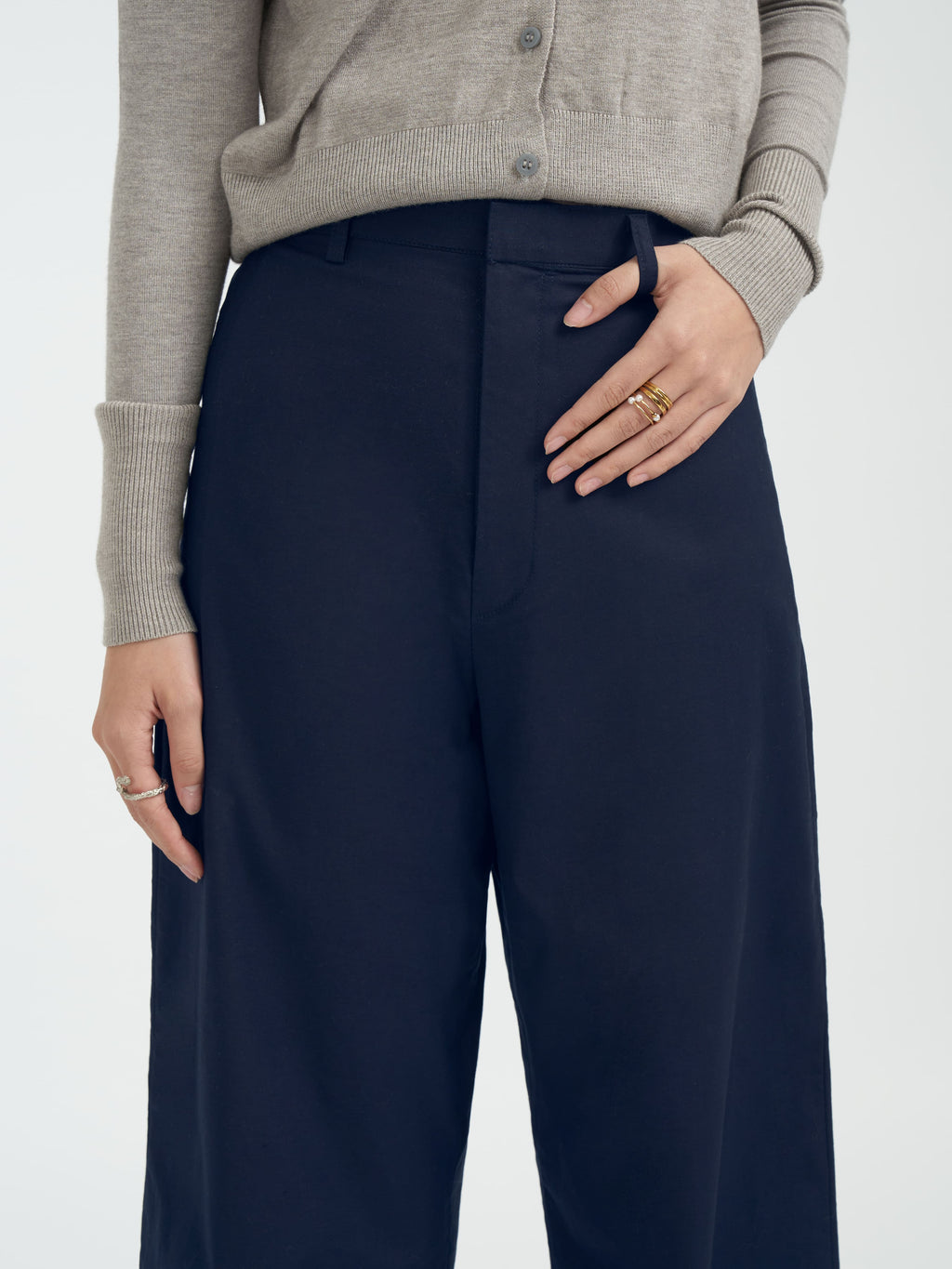Cirrus Barrel Pants [Dark Blue]