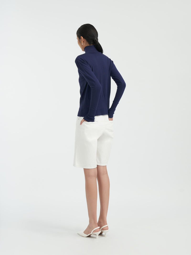 Alba Bermuda Jeans [White]