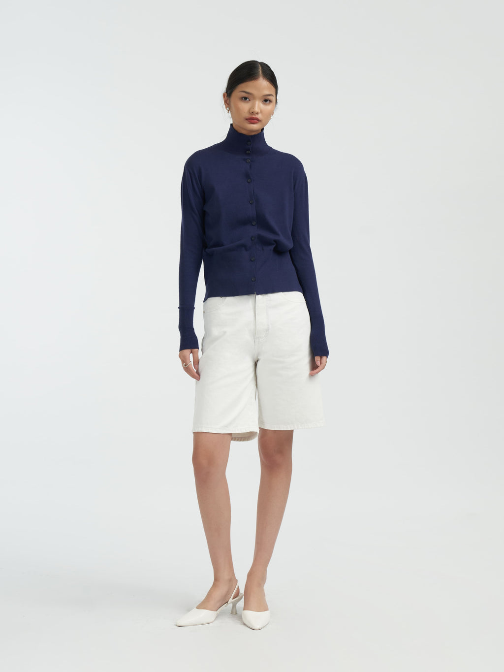 Alba Bermuda Jeans [White]