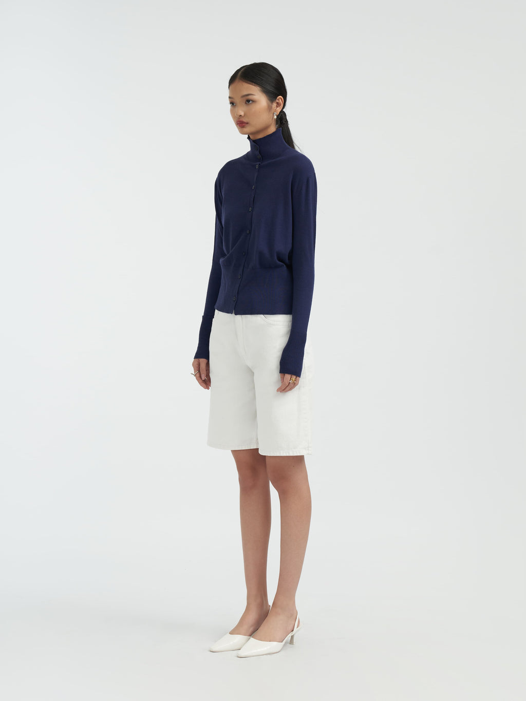 Alba Bermuda Jeans [White]