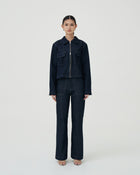 Damson Pleated Denim Jacket