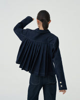 Damson Pleated Denim Jacket