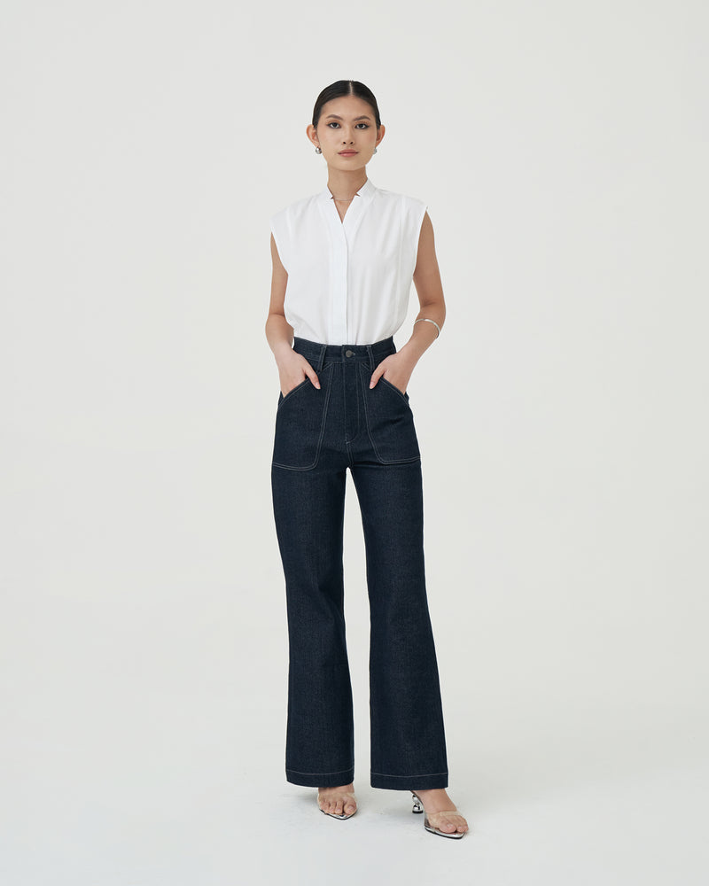 Damson Flare Denim Pants