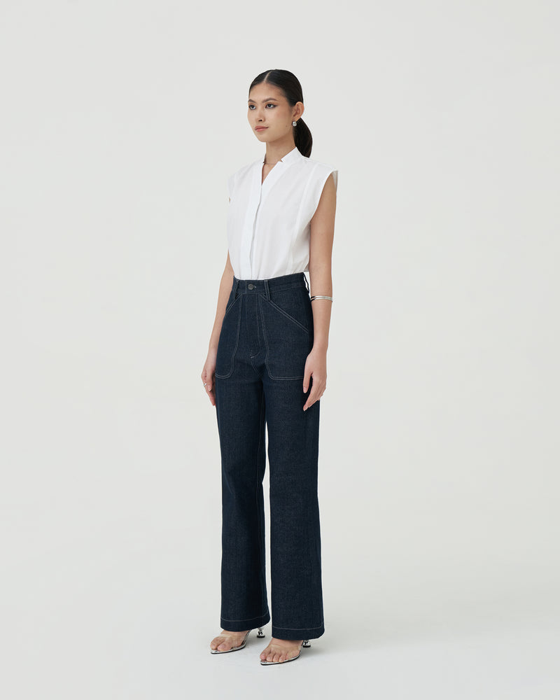 Damson Flare Denim Pants