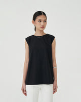 Damson Sleeveless Blouse [Black]