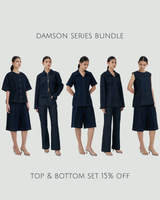 Damson Sleeveless Blouse [Dark Blue]