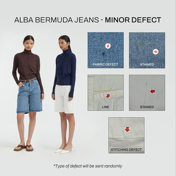 DEFECT - Alba Bermuda Jeans [Blue]