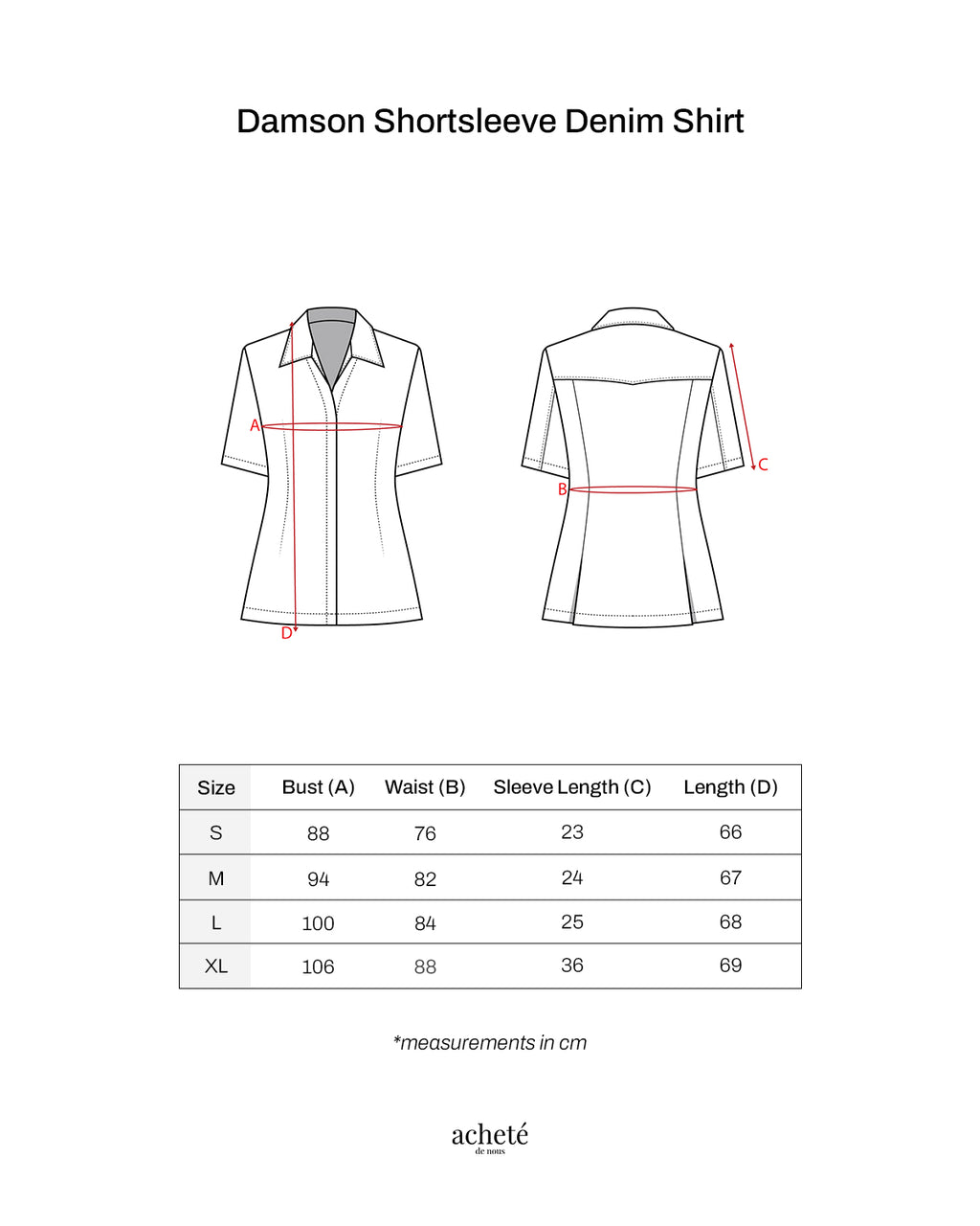 Damson Shortsleeve Denim Shirt