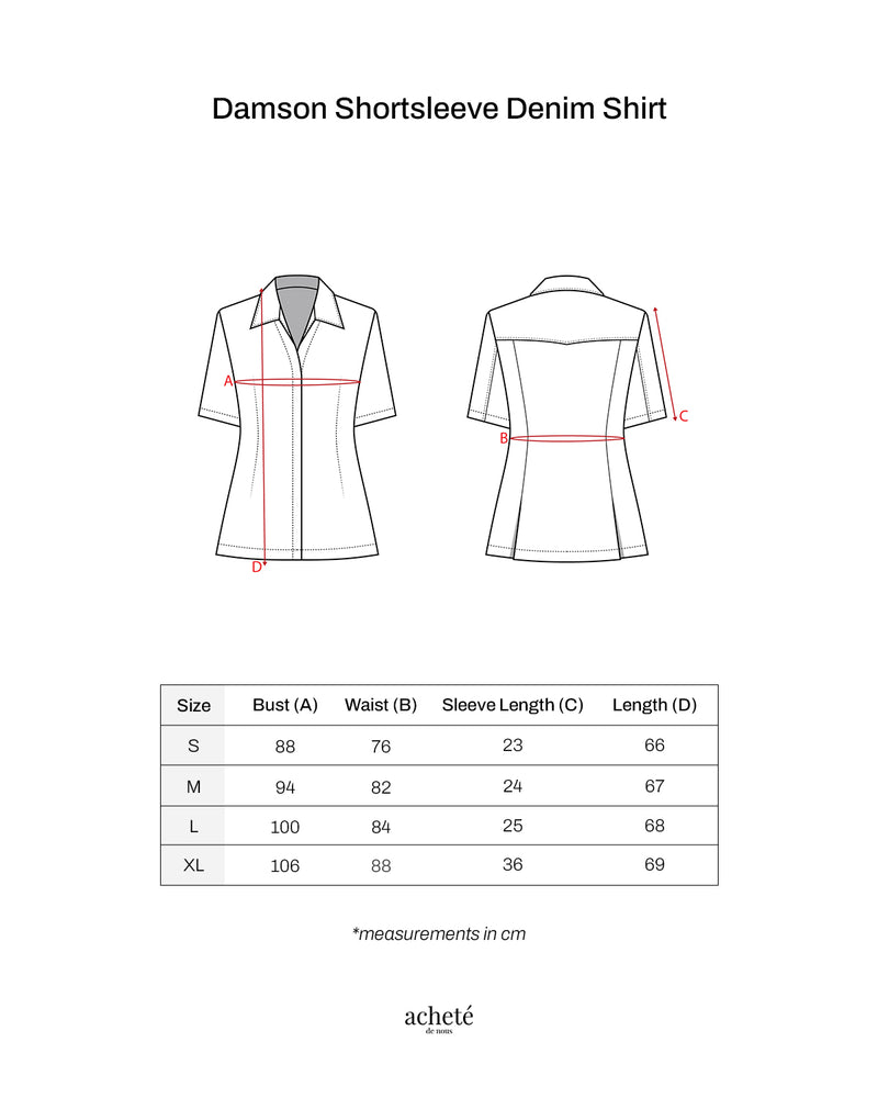 Damson Shortsleeve Denim Shirt