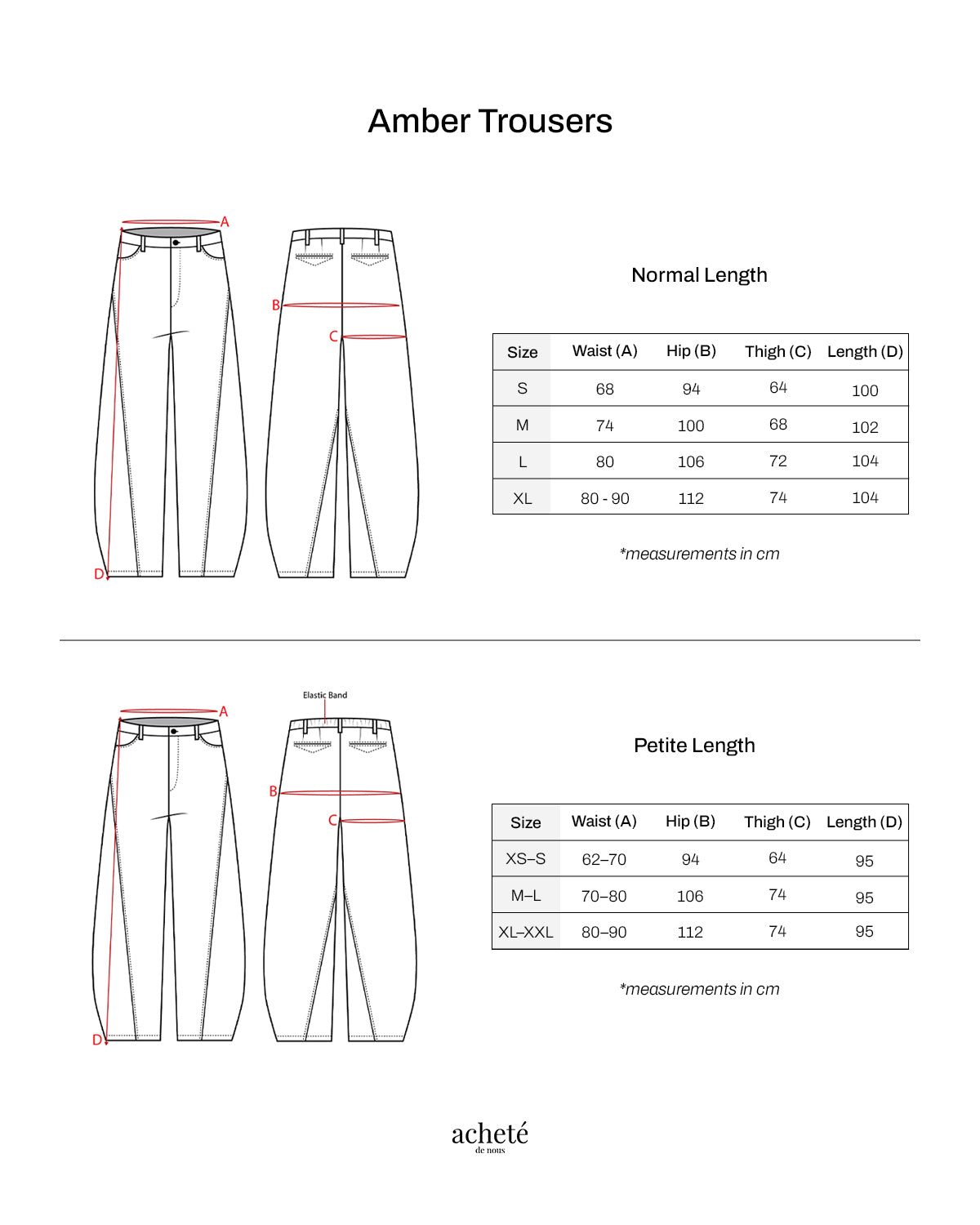 Amber Trousers [Charcoal] – Acheté de Nous