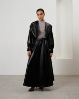 Ground Leather Coat Black